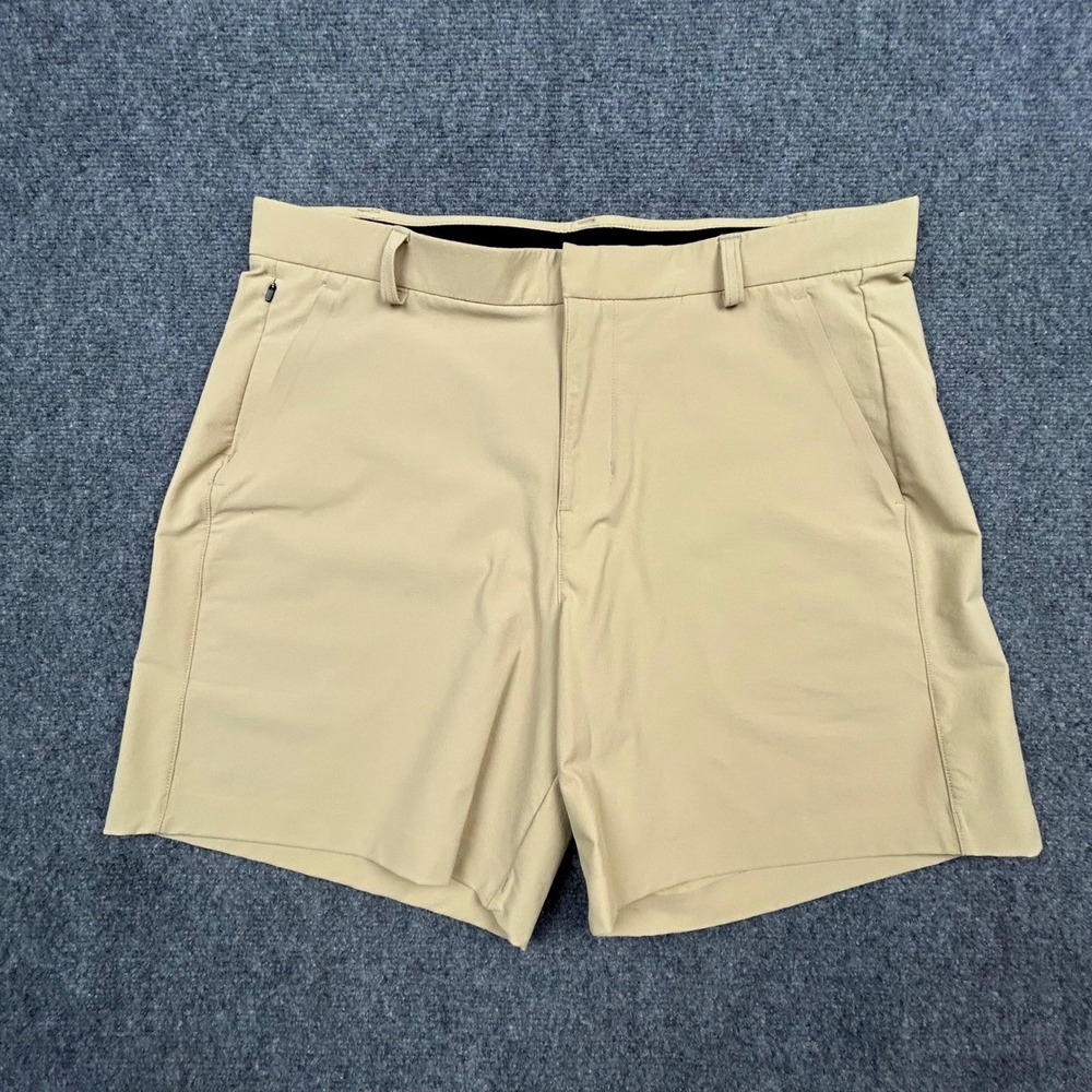 NOBULL Performance Shorts Mens 36 Tan Khaki Stretch Golf Athletic 7in Inseam